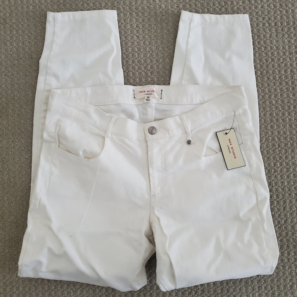 Max Studio White Jeans NEW Womens Sz 29